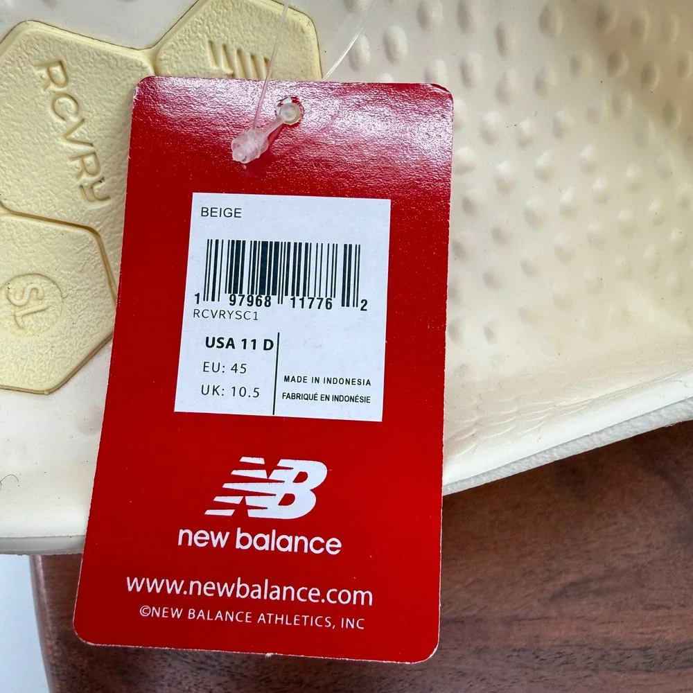 New Balance Fresh Foam RCVRY Slide Beige Athletic Recovery Sandal Men's 11 NIB